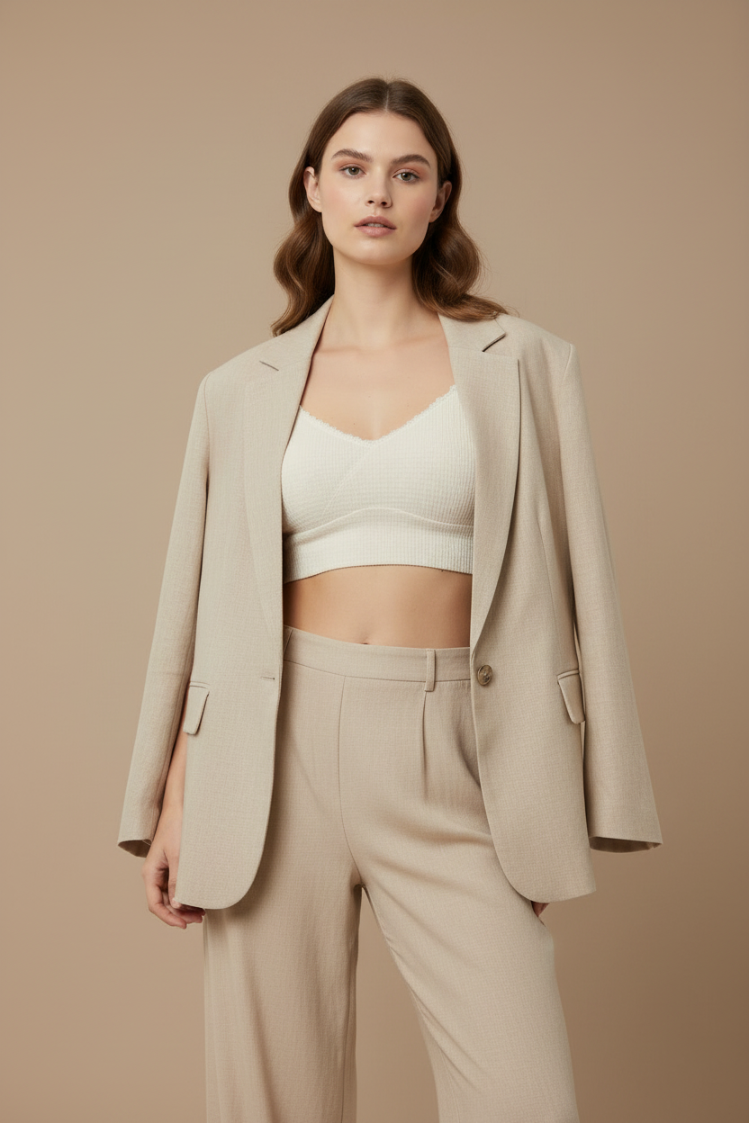 Bralette con blazer elegante